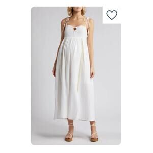 Emilia George Chloe Lace Maternity Midi Dress Size Small